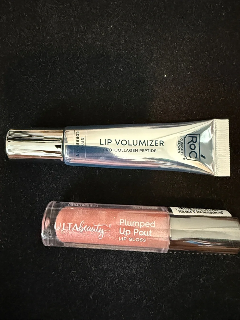 Ulta Beauty Bloom Blush Shadow Palettes, Shimmer Lip Gloss in Peach-ROC Lip Plp